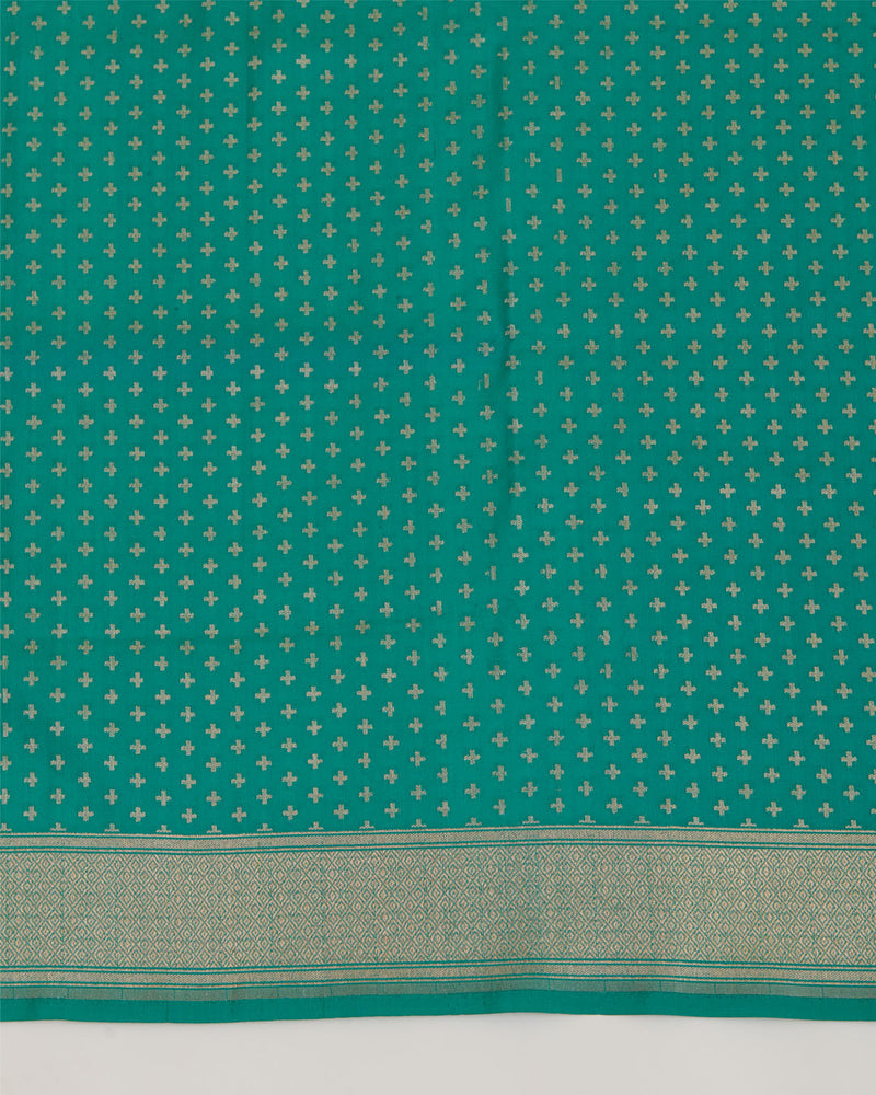 Rama  Silk Hand Woven Gold Buta Dupatta