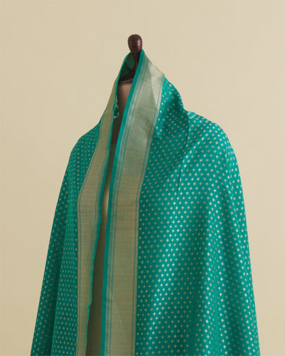 Rama  Silk Hand Woven Gold Buta Dupatta