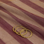 Maroon Silk Tissue Handloom Checks Woven Fabric