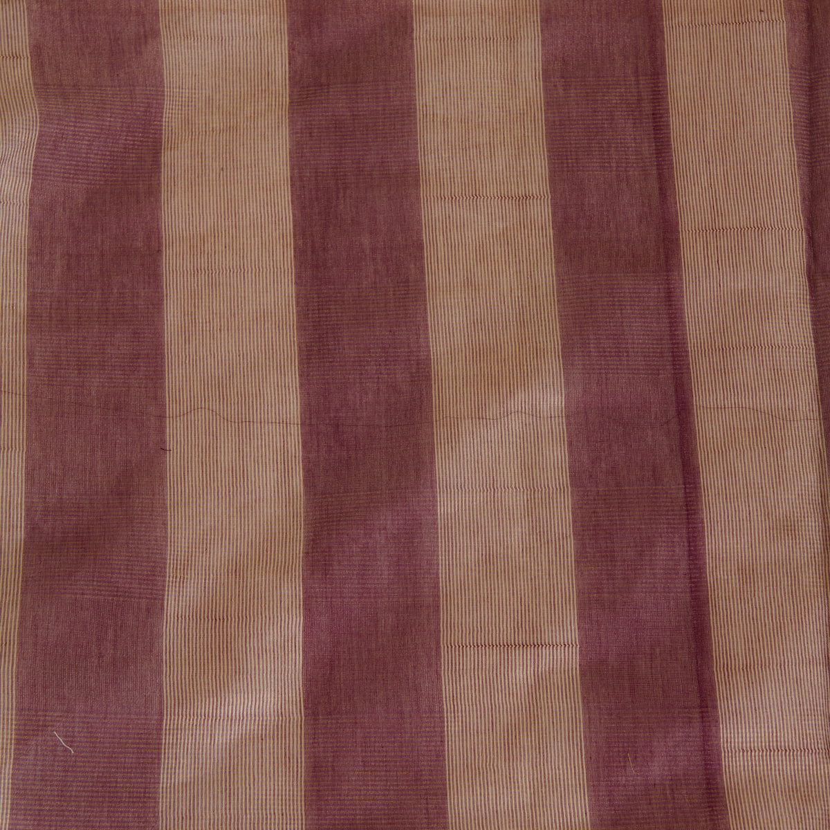 Maroon Silk Tissue Handloom Checks Woven Fabric