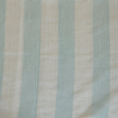 Powder Blue Silk Tissue Handloom Checks Woven Fabric