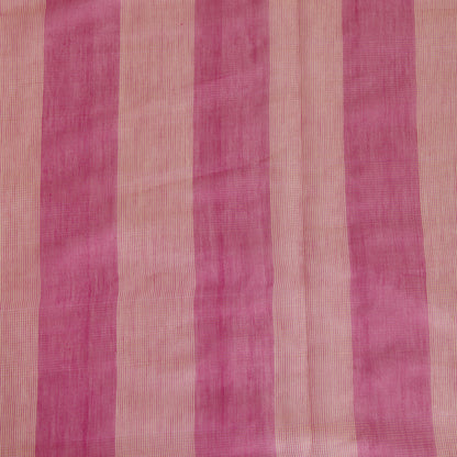 Rani Pink Silk Tissue Handloom Checks Woven Fabric