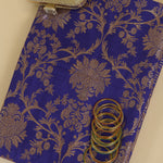 Purple Silk Gold Zari Manikeri Kurta Pant Fabric