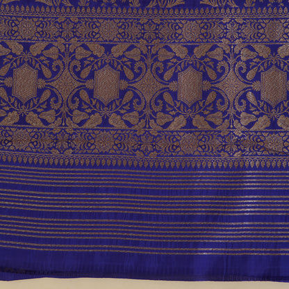 Purple Silk Gold Zari Manikeri Kurta Pant Fabric