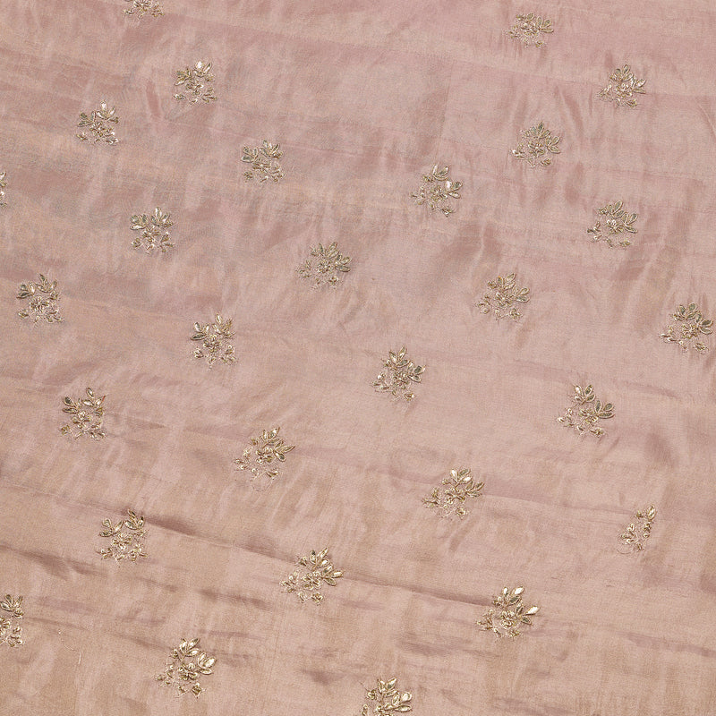 Beige Colour Silk tissue kurta with zardozi