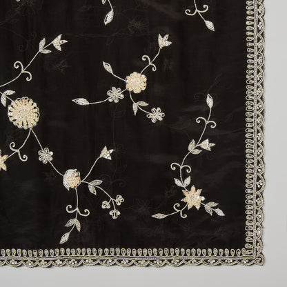 Black Organza Kurta Set with Sequin & Cutdana Heavy Jaal