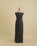 Tissue Kasab Zari & Sequins Buti Embroidery Fabric – Dusty Brown