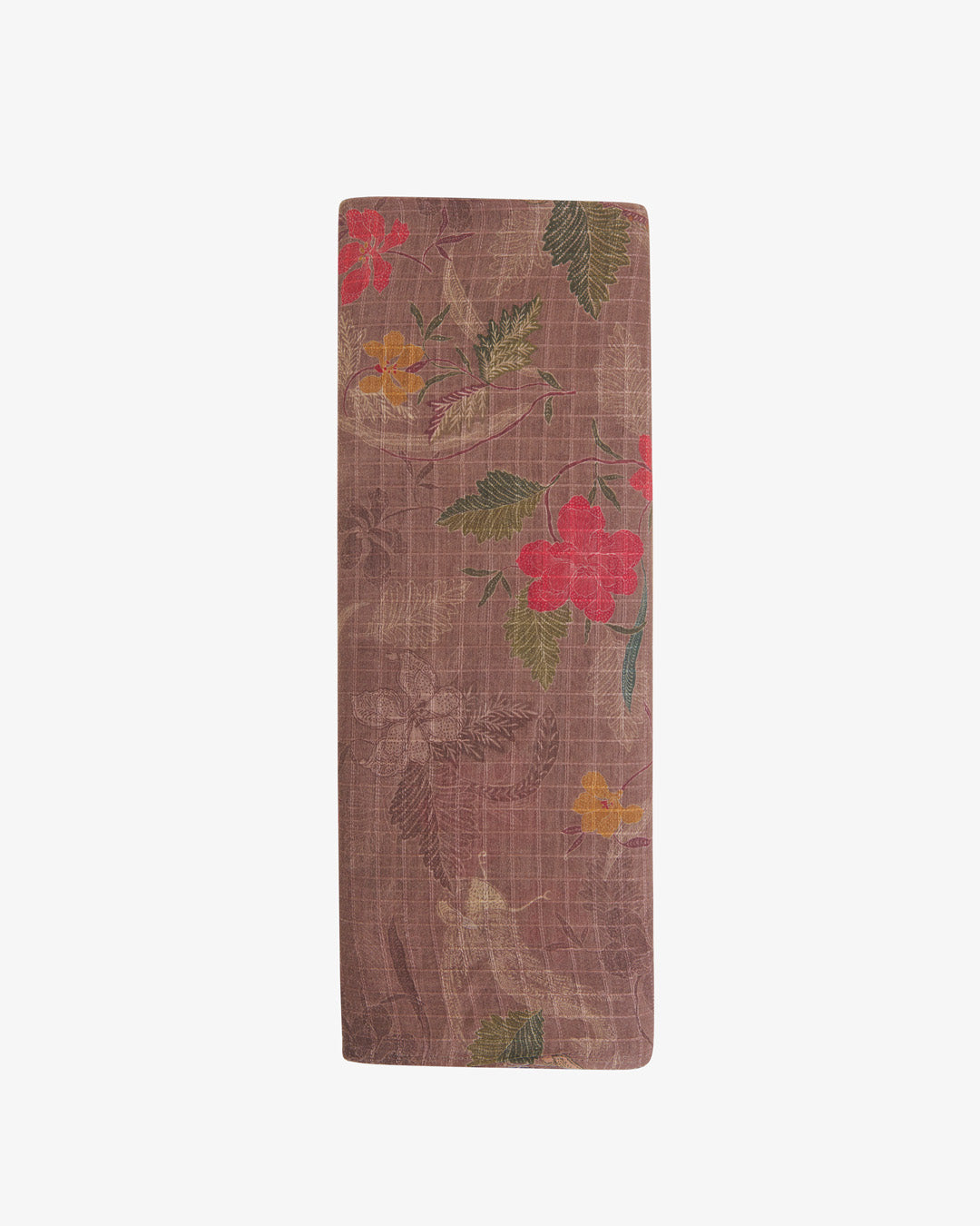 Tussar Self Checks Printed Fabric – Brown