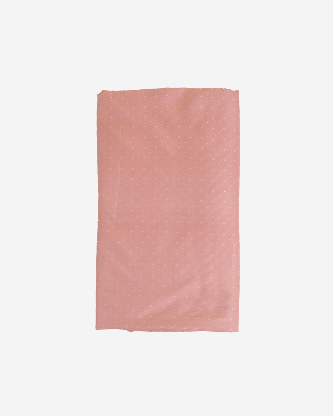 Light Peach Tanchoi Gold/Silver Dots Woven