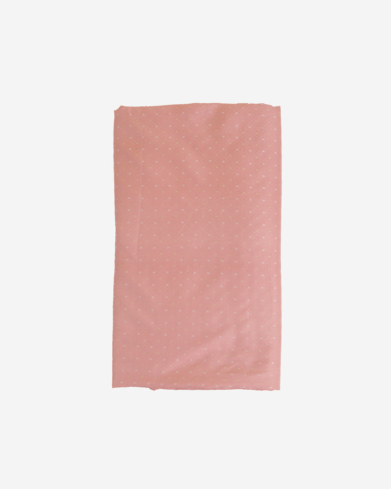 Light Peach Tanchoi Gold/Silver Dots Woven