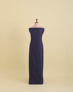 Navy Blue Tanchoi Gold & Silver Dots Woven