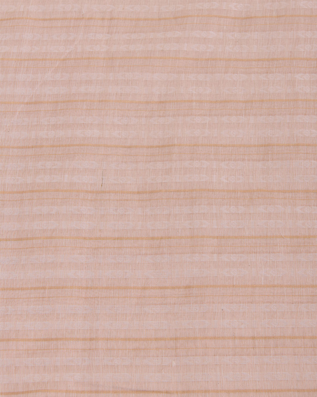 Natural Tussar Tissue Self Stripes Fabric