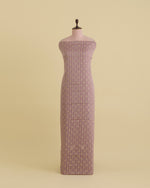 Pink Tissue Fabric with Gold Stripes and Kadi Print