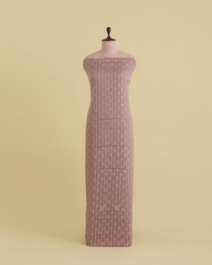 Pink Tissue Fabric with Gold Stripes and Kadi Print