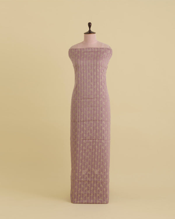 Pink Tissue Fabric with Gold Stripes and Kadi Print