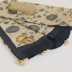 Beige Blue Tussar Silk Printed Dupatta with Katha Work