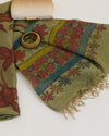 Dusty Green Tussar Kalamkari Printed Dupatta