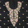 Black Tussar Silk Kurta Set with Resham & Zari Embroidery