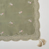 Dusty Green Tissue Kurta Set with Resham & Cutdana Highlights