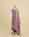 Lilac Matt Tissue Kurta Set with Sequin, Dori & Resham Embroidery