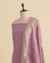 Lilac Matt Tissue Kurta Set with Sequin, Dori & Resham Embroidery