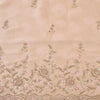 Peach Tissue Woven Kurta Set with Cutdana & Pearl Embroidery