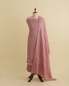 Peach Tussar Silk Kurta with Resham Embroidery & Matching Dupatta Suit Piece