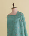Tussar Silk Kurta Suit with Resham Embroidery Sea Green