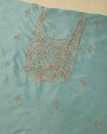 Sea Green Art Dupion Kurta Set with Gota Butti Work