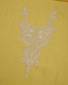 Yellow Chanderi Kurta Set with Dori & Pearl Work