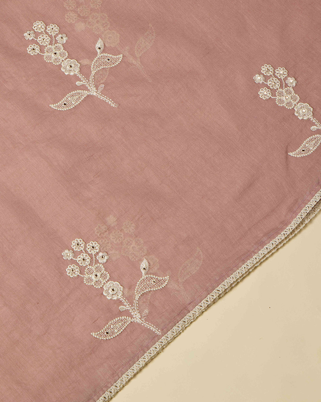 Brown Chanderi Kurta Set with Thread & Gota Embroidery