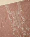 Brown Chanderi Kurta Set with Thread & Gota Embroidery