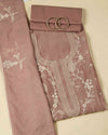 Brown Chanderi Kurta Set with Thread & Gota Embroidery