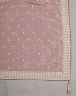 Onion Pink Tissue Kurta Set with Sequin & Jaal Embroidery