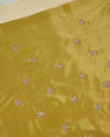 Dusty Yellow Tissue Kurta Set with Zardozi & Cut-Dana Work