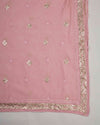 Onion Pink Chanderi Kurta Set with Zari & Thread Embroidery