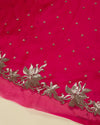 Rani Pink Silk Organza Kurta Set with Sequin Embroidery