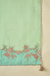 Pista Green Leheriya Crepe Kurta Set with Digital Print & Gota
