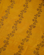 Mustard Tussar Silk Handwoven Kurta Set with Dupatta