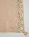 Dusty Peach Tissue Kurta Set with Zari & Resham Embroidery