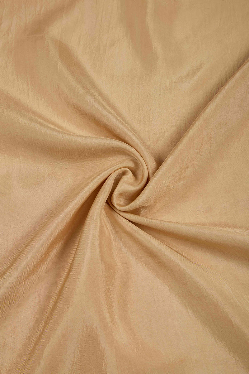 Beige Tissue Kota Kurta Set with Zardozi & Cut-Dana Work