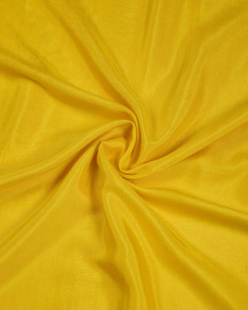 Bright Yellow Art Dupion Kurta Set with Aabla & Gota Work