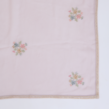 Misty Lilac Grey Viscose Crepe Parsi Embroidered Suit