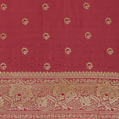 Onion Pink Viscose Crepe Zari & Resham Embroidered Kurta Set