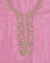 Rose Pink Organza Kurta with Zardozi & Sequin Embroidery and Organza Dupatta