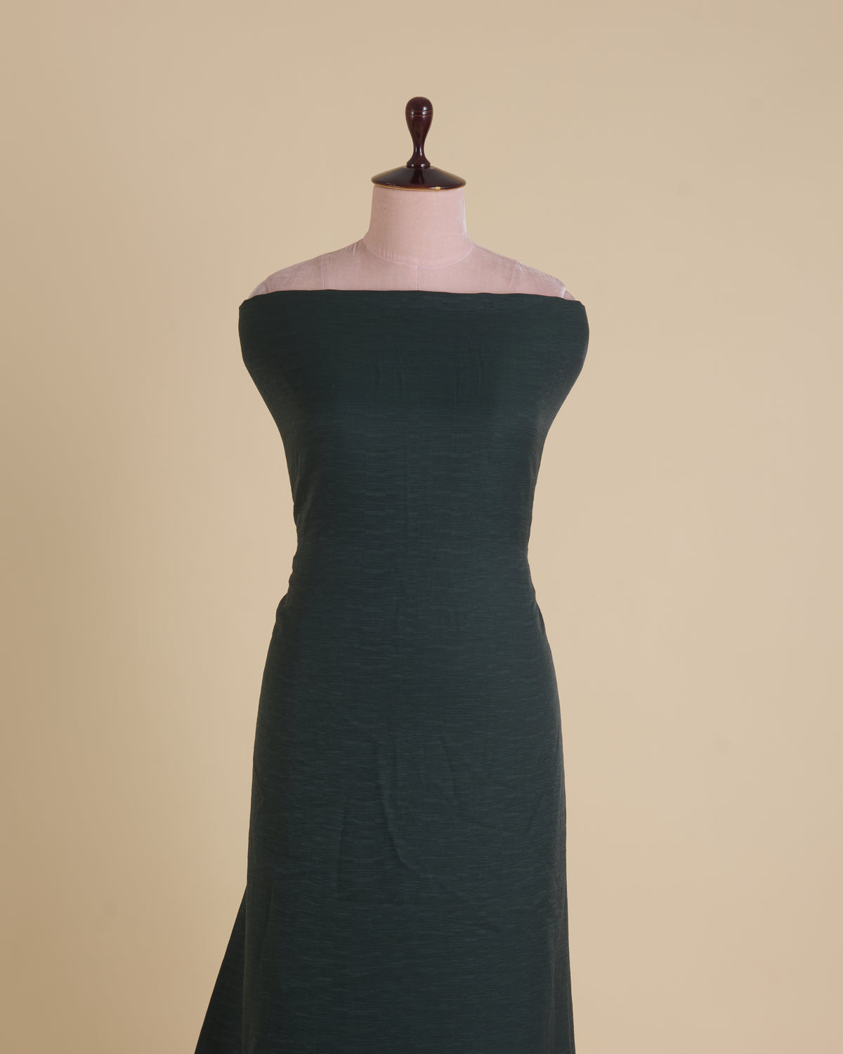 Bottle Green Wrinkled Shimmer Viscose Fabric
