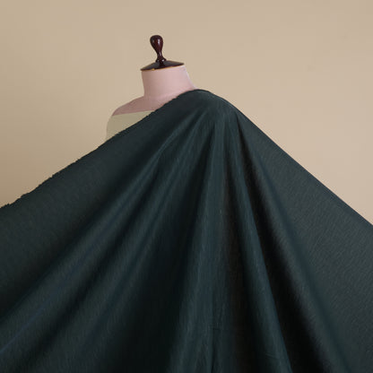 Bottle Green Wrinkled Shimmer Viscose Fabric