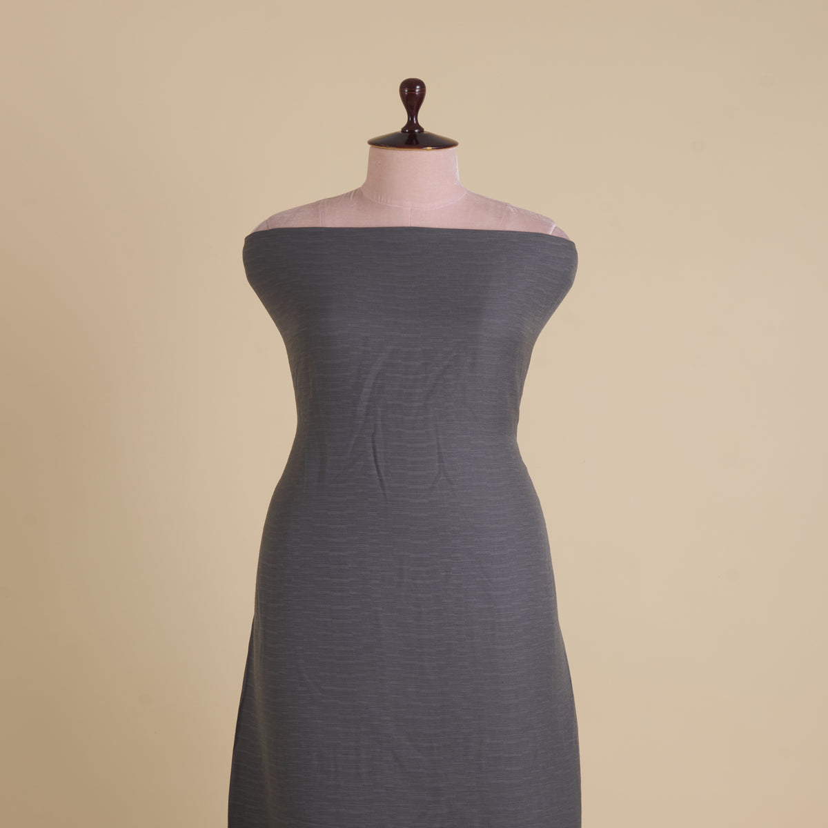 Grey Wrinkled Shimmer Viscose Fabric