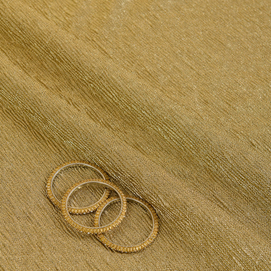 Gold Wrinkled Lycra Foil Fabric
