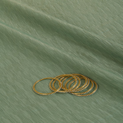 Sea Green Wrinkled Shimmer Viscose Fabric